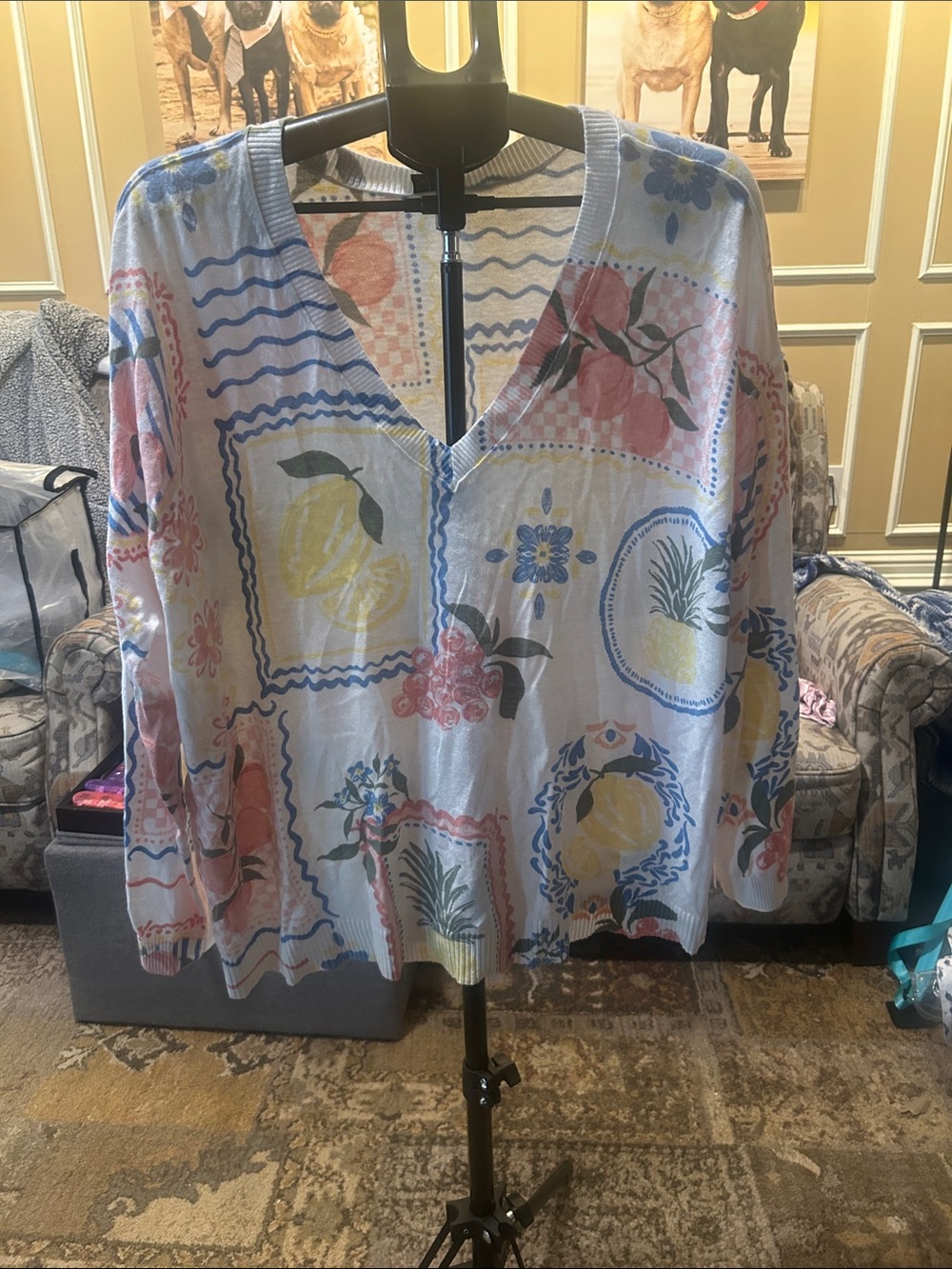 torrid Multicolor Lemon & Floral VโNeck Tunic